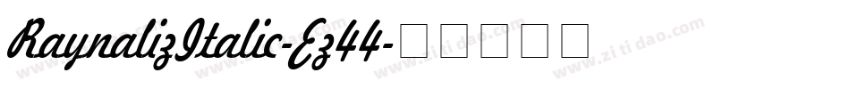RaynalizItalic-Ez44字体转换