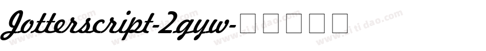 Jotterscript-2gyw字体转换