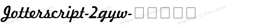 Jotterscript-2gyw字体转换