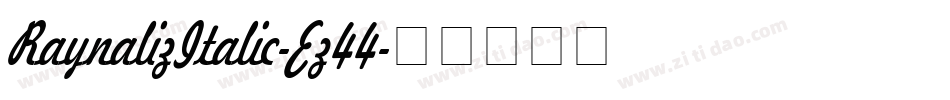 RaynalizItalic-Ez44字体转换