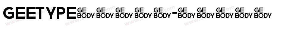 GEETYPE和音体次粗字体转换