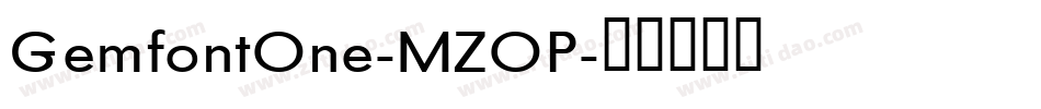 GemfontOne-MZOP字体转换