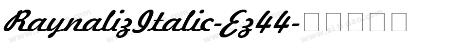 RaynalizItalic-Ez44字体转换