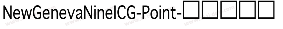 NewGenevaNineICG-Point字体转换