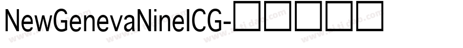 NewGenevaNineICG字体转换