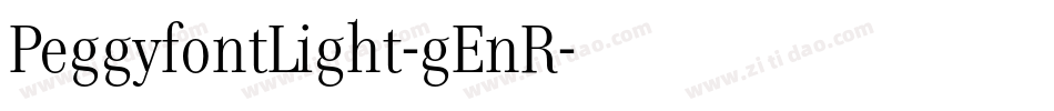 PeggyfontLight-gEnR字体转换