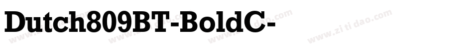 Dutch809BT-BoldC字体转换