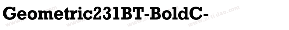 Geometric231BT-BoldC字体转换