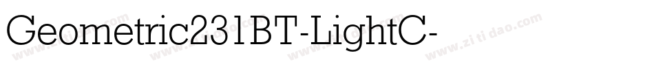 Geometric231BT-LightC字体转换