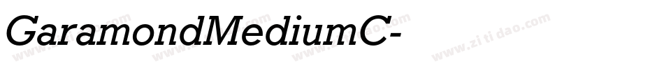 GaramondMediumC字体转换
