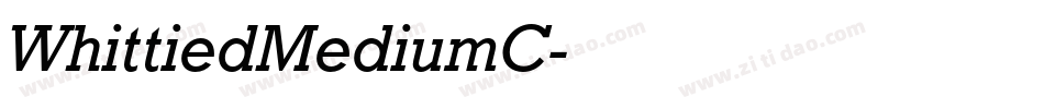 WhittiedMediumC字体转换