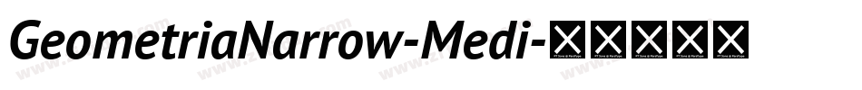 GeometriaNarrow-Medi字体转换