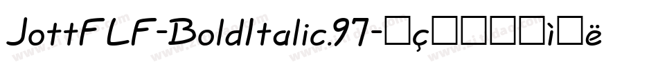 JottFLF-BoldItalic.97字体转换