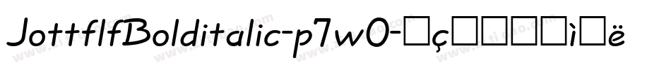 JottflfBolditalic-p7wO字体转换