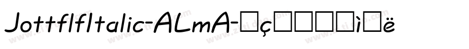 JottflfItalic-ALmA字体转换