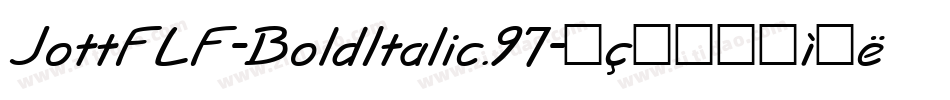 JottFLF-BoldItalic.97字体转换