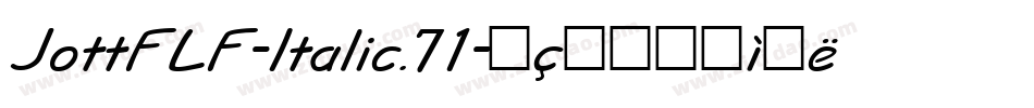 JottFLF-Italic.71字体转换