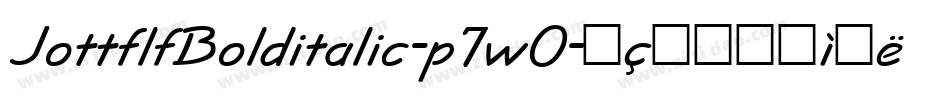 JottflfBolditalic-p7wO字体转换