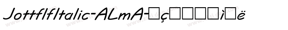 JottflfItalic-ALmA字体转换