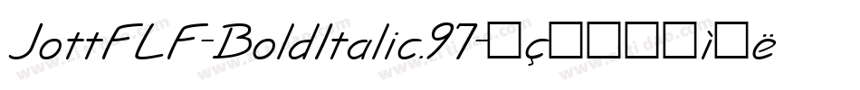 JottFLF-BoldItalic.97字体转换