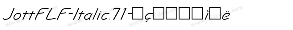 JottFLF-Italic.71字体转换