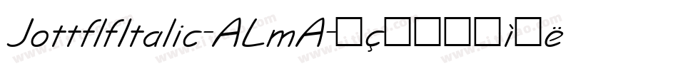 JottflfItalic-ALmA字体转换