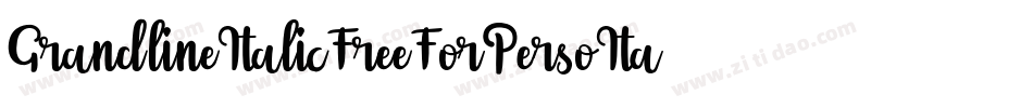 GrandlineItalicFreeForPersoItalic-GO60Z字体转换
