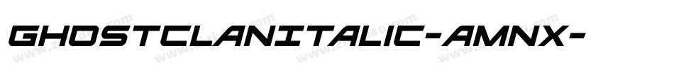 GhostClanItalic-AMnx字体转换
