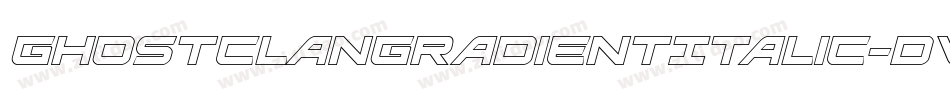 GhostClanGradientItalic-Dvrd字体转换