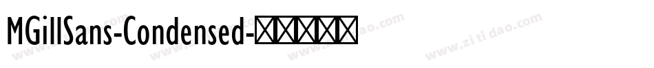 MGillSans-Condensed字体转换