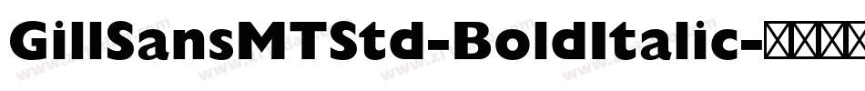 GillSansMTStd-BoldItalic字体转换