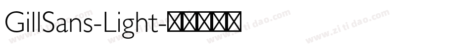 GillSans-Light字体转换