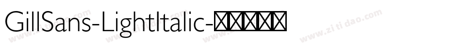 GillSans-LightItalic字体转换
