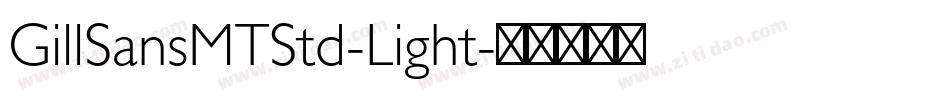 GillSansMTStd-Light字体转换