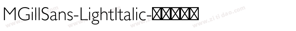 MGillSans-LightItalic字体转换