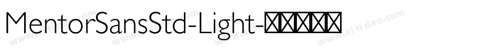 MentorSansStd-Light字体转换