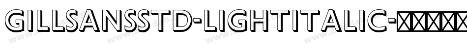 GillSansStd-LightItalic字体转换