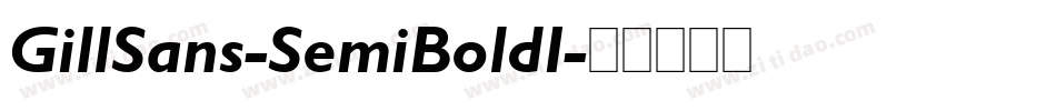 GillSans-SemiBoldI字体转换