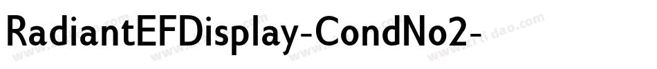 RadiantEFDisplay-CondNo2字体转换