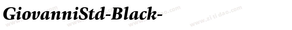 GiovanniStd-Black字体转换