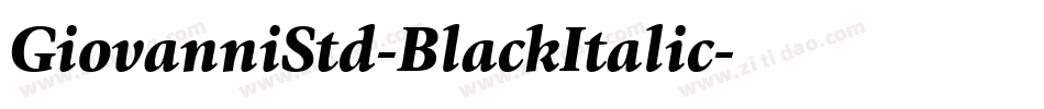 GiovanniStd-BlackItalic字体转换