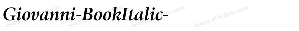Giovanni-BookItalic字体转换