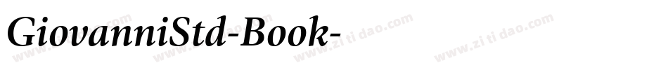 GiovanniStd-Book字体转换