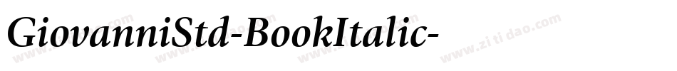 GiovanniStd-BookItalic字体转换