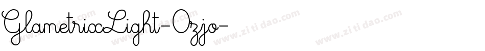 GlametrixLight-0zjo字体转换