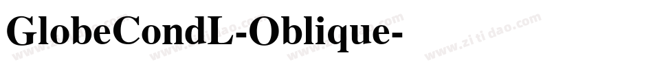 GlobeCondL-Oblique字体转换