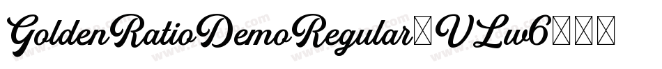 GoldenRatioDemoRegular-VLw6字体转换