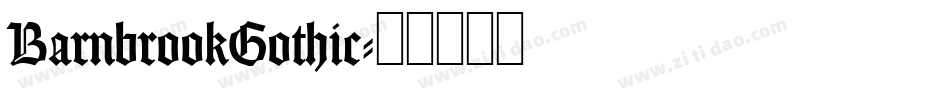 BarnbrookGothic字体转换