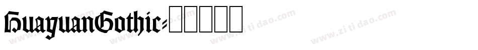 HuayuanGothic字体转换