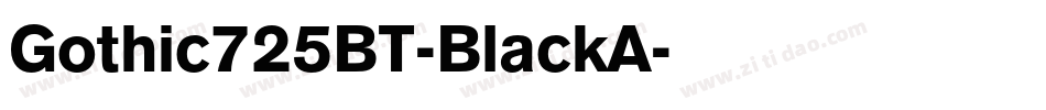 Gothic725BT-BlackA字体转换